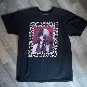Kaneki Eyepatch Split Black Tee Atsuko Brand Men’s Size Men’s Size Large